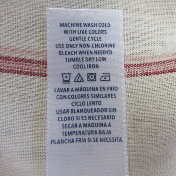 SPLENDID Linen Blend Blouse Womens L Yoked Red White Strip V Neck Top Shirt NWT - Picture 9 of 12